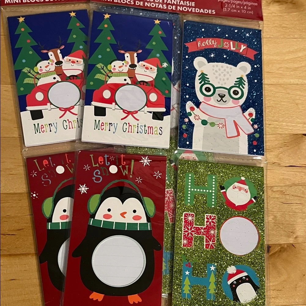 💲Festive Christmas Mini Notepad Set- 6 4packs